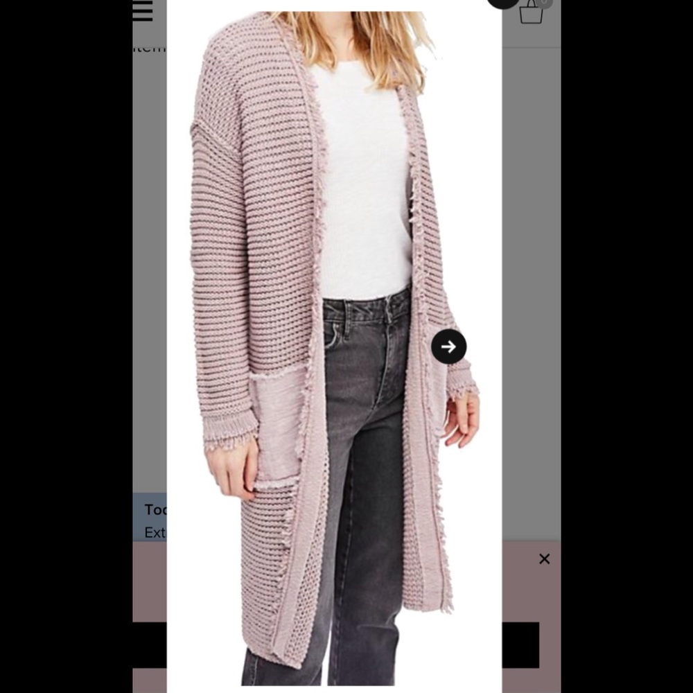 NWOT Free People Wouldn’t Knit Be Nice Cardigan